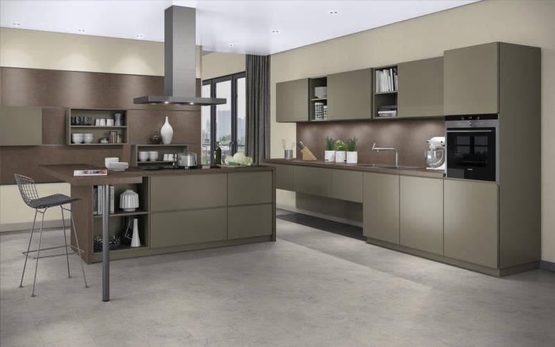 Treviso Handle-less Matt Saturn Olive